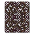 Ornate Brown Intertwined Scrolling Vines Rug