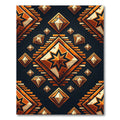 Earthy Golden Geometric Celestial Diamond Rug