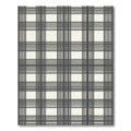 Dark Gray Classic Plaid Stripe Rug