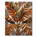 Autumn Tropical Palm Foliage Art Rug