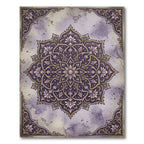 Ornate Purple Lavender Floral Medallion Rug