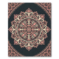 Sophisticated Blush Pink Ornate Floral Medallion Rug