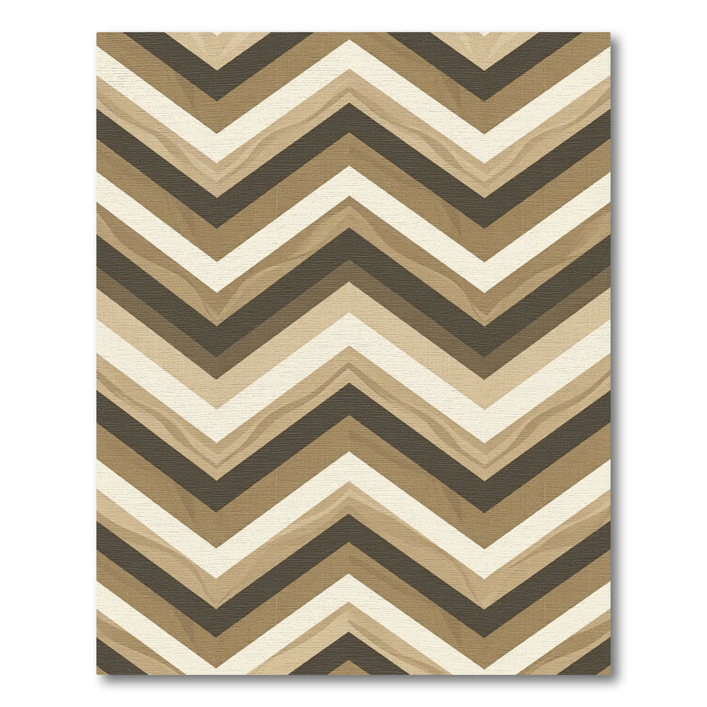 Earthy Chevron Waves Rug