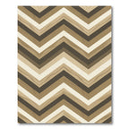 Earthy Chevron Waves Rug