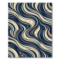 Navy and Gold Fluid Nautical Anchor Rug