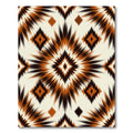 Earthy Burnt Orange Geometric Diamond Ikat Rug