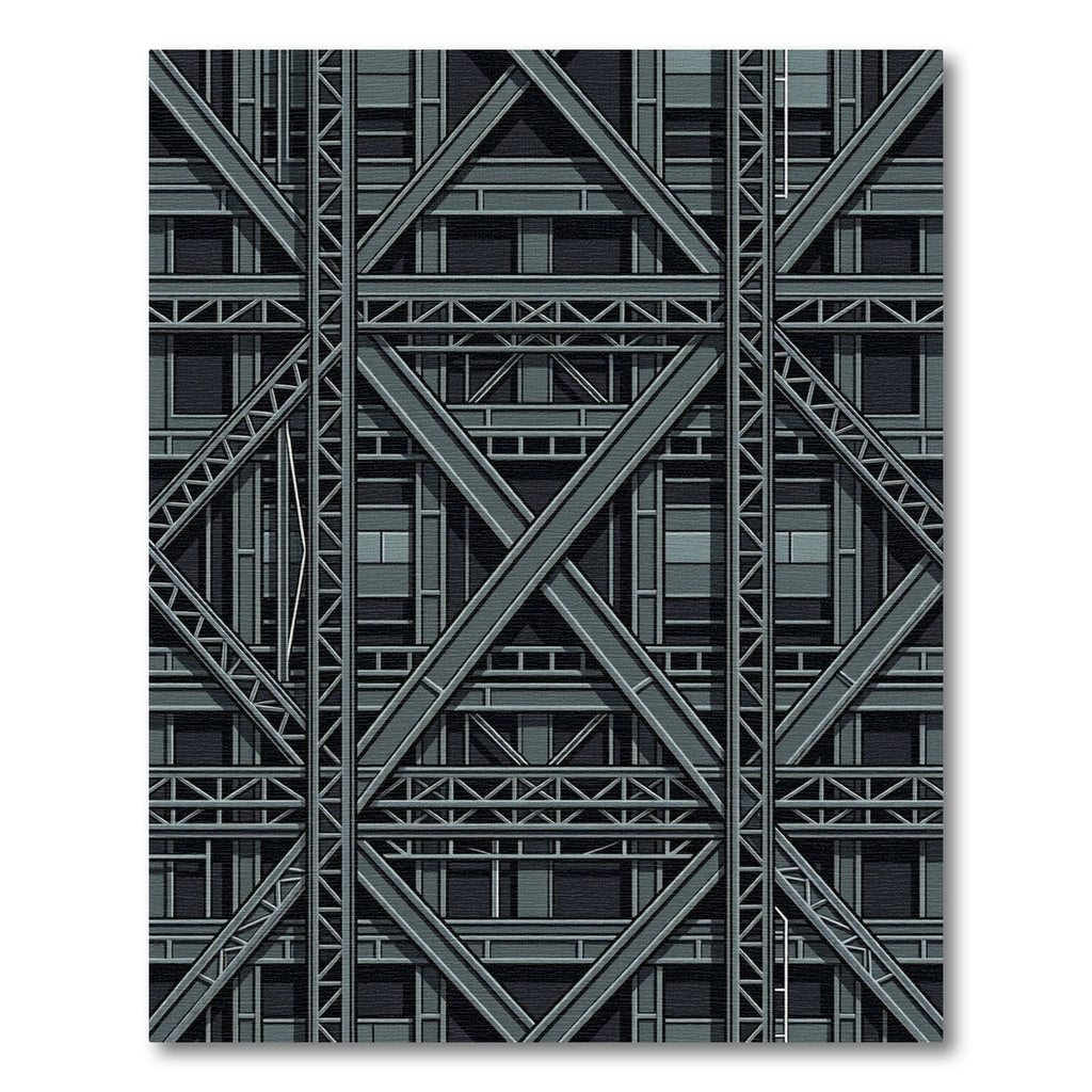 Industrial Steel Truss Grid Rug