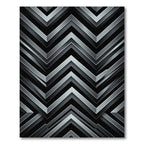 Metallic Silver Zigzag Chevron Rug