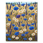 Field Of Blue Lavender And Poppies Rug