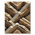 Earthy Geometric Steps Illusion Rug