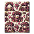 Pink Rose Garden Gazebo Collection Rug