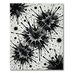 Monochromatic SplatterBurst Abstract Art Rug