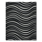 Monochromatic Rippling Stripe Abstract Rug