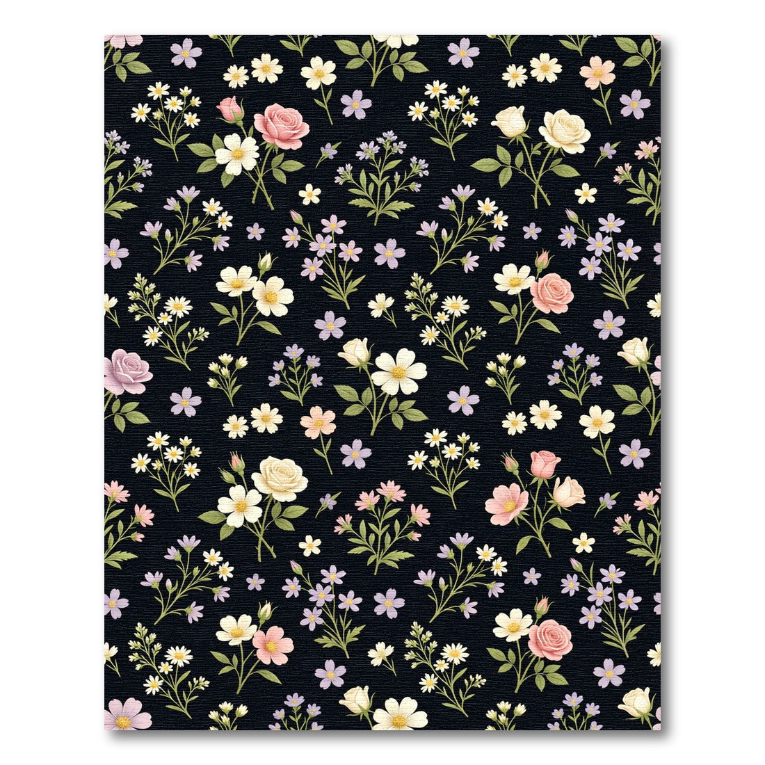 Whimsical Floral Branches Garden Rug