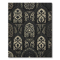 Dark Gothic Arched Floral Damask Rug