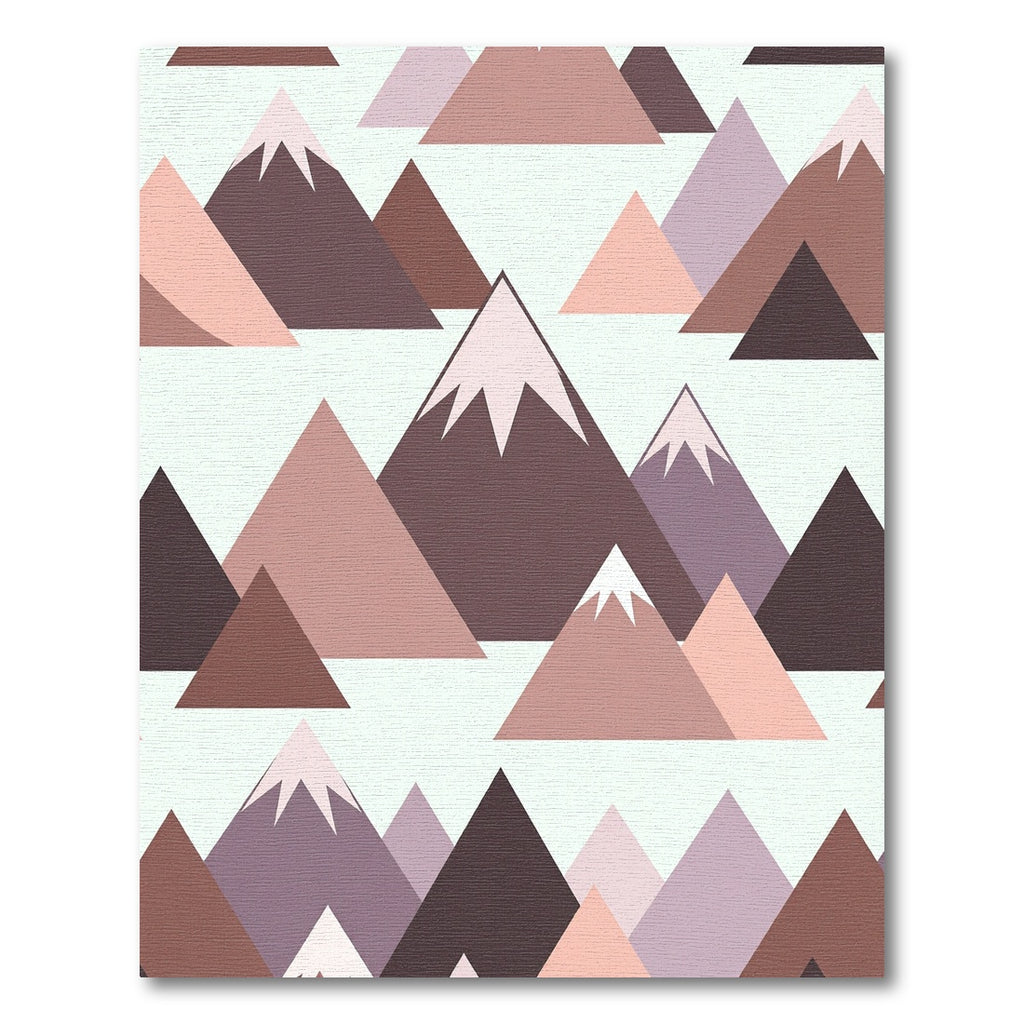 Geometric Mountain Peaks Soft Palette Rug