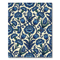 Deep Blue Floral Vine Cover Rug