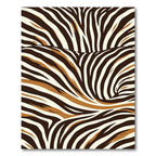 Bold Brown and Cream Zebra Wave Rug