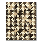 Houndstooth Stars Earth Tone Geometric Rug