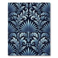 Deep Blue Acanthus Leaf Scroll Rug