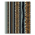 Bold Tiger Stripe Earthy Linear Rug