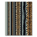 Bold Tiger Stripe Earthy Linear Rug