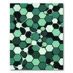 Emerald Hexagonal Organic Flow Rug