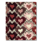 Vintage Distressed Heart Lace Tapestry Rug