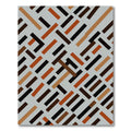 Geometric Interlocking Terracotta Abstract Rug