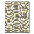 Neutral Earthy Tone Abstract Wavy Lines Rug