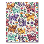 Playful Colorful Whimsical Puppy Garden Rug