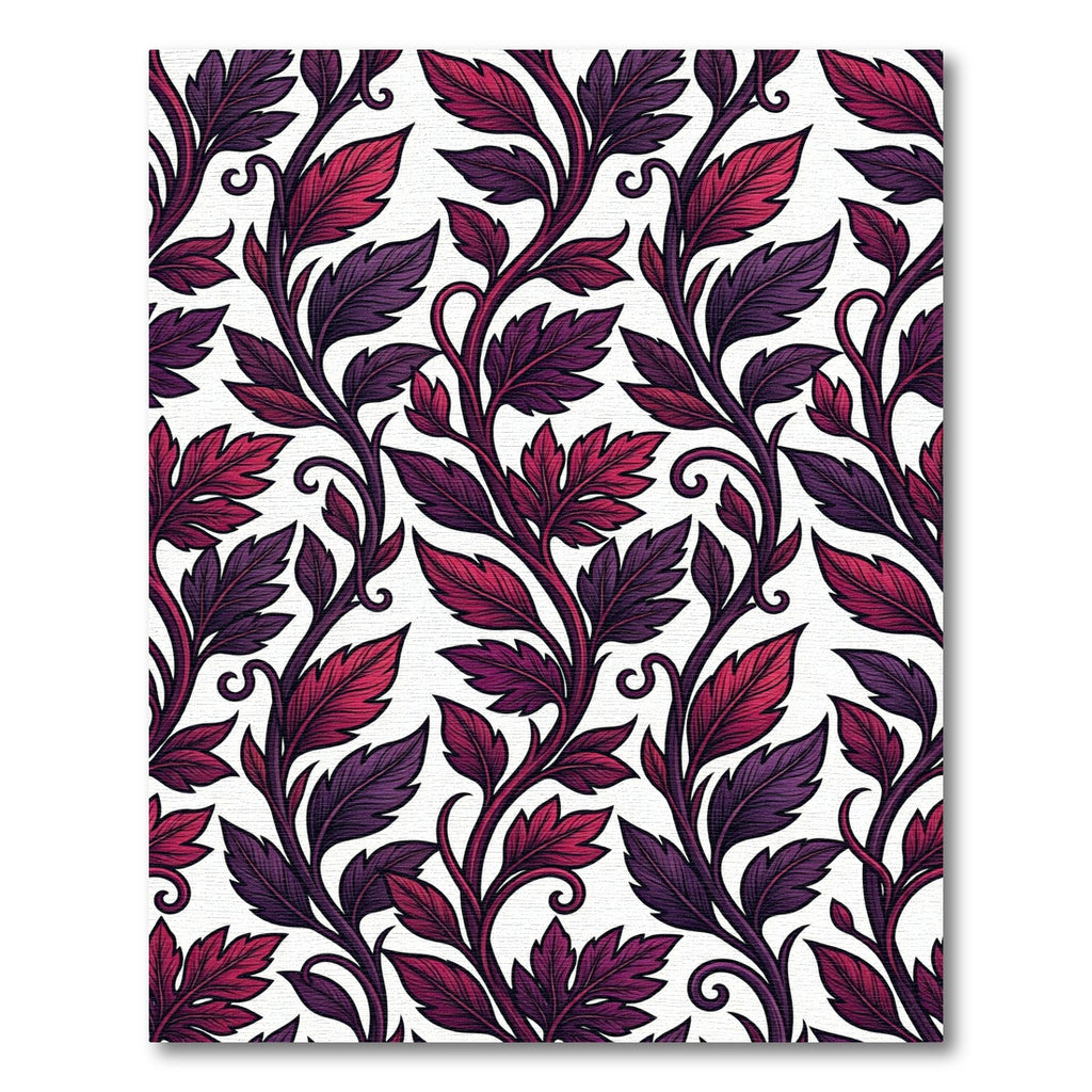 Plum Vine Accents White Rug