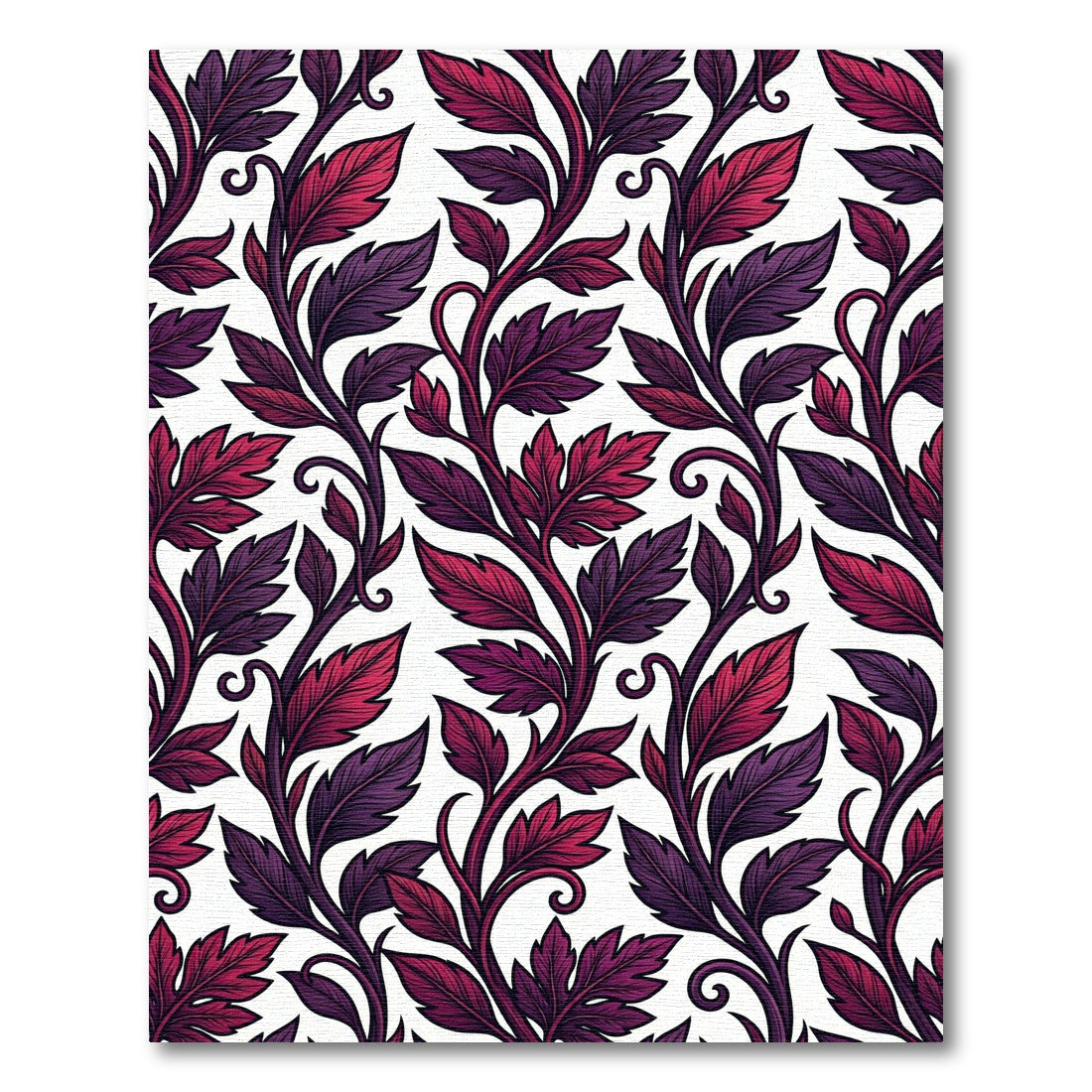 Plum Vine Accents White Rug