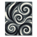 Monochromatic Swoosh Swirl Rug