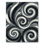 Monochromatic Swoosh Swirl Rug
