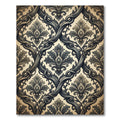 Antique Gray Scroll Acanthus Medallion Rug