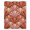 Art Deco Terracotta Shell Fan Rug