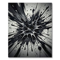 Monochrome Abstract Ink Splash Rug
