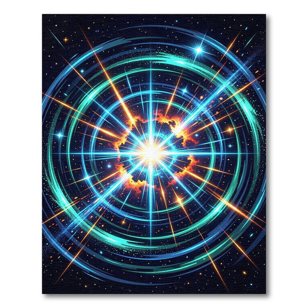 Radiant Cosmic Energy Celestial Swirl Rug