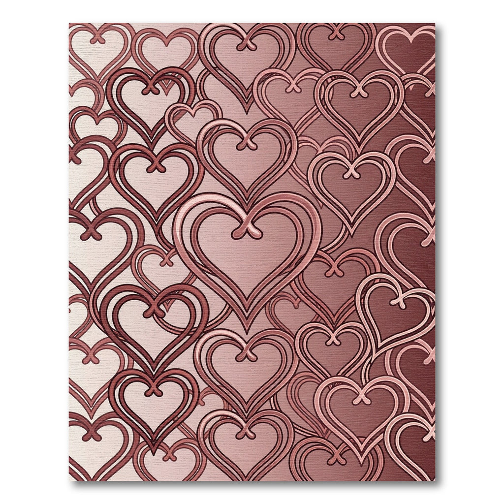 Crimson Heart Chain Gradient Rug