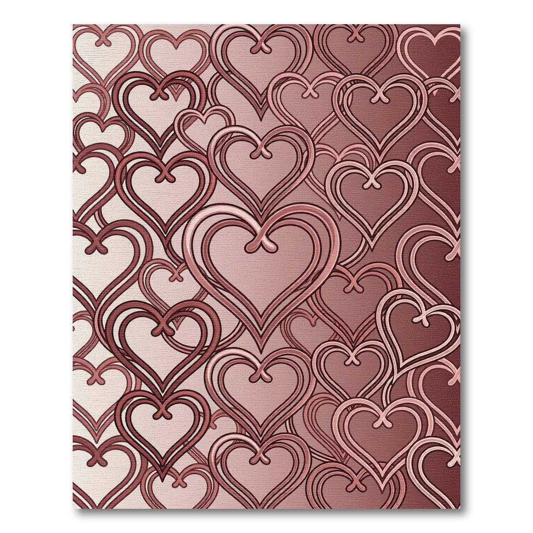 Crimson Heart Chain Gradient Rug