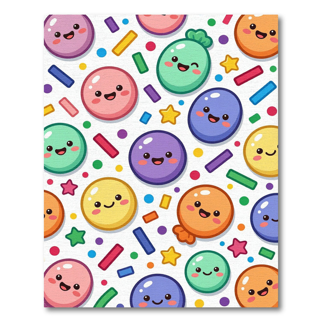 Whimsical Pastel Balloon and Confetti Rug