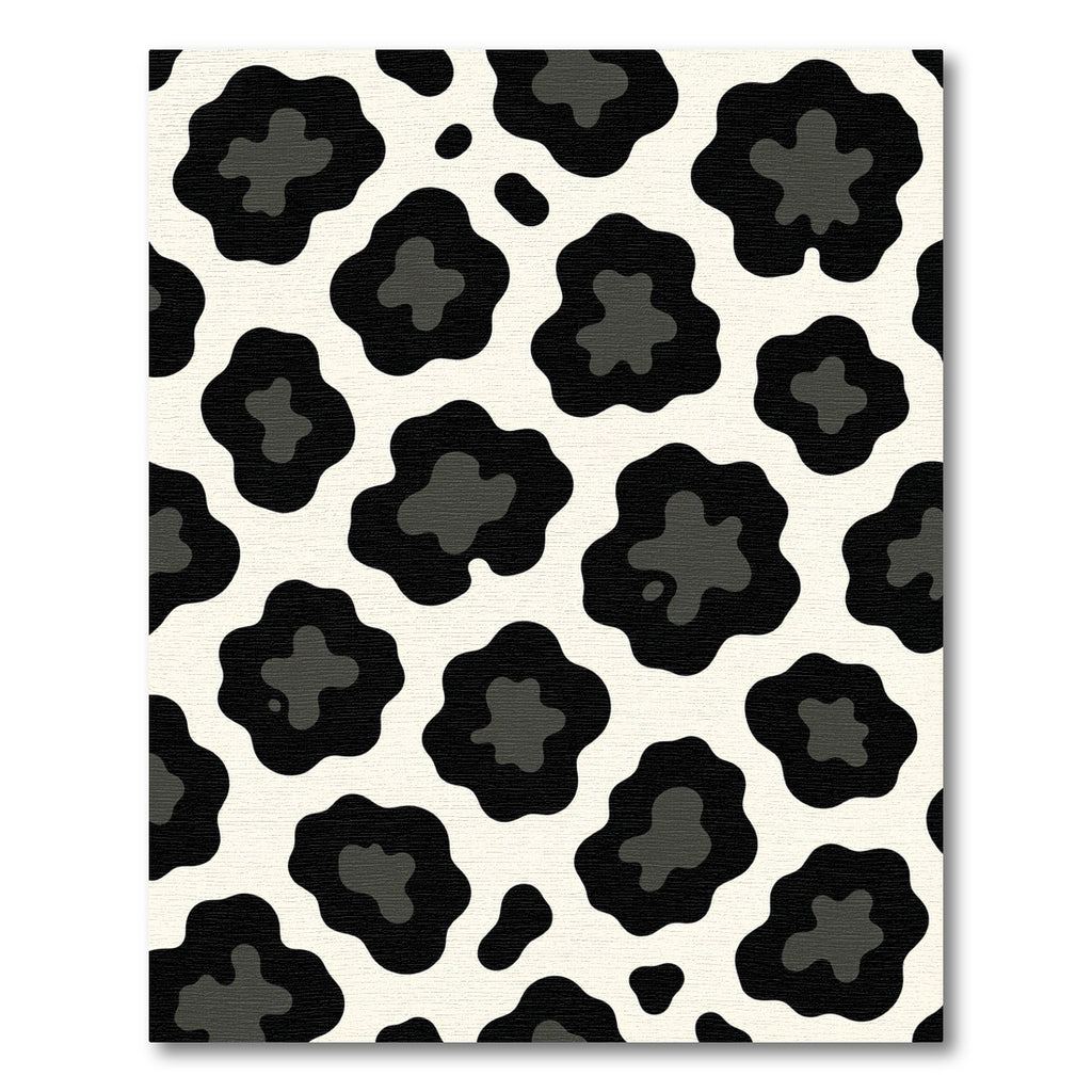 Bold Black and Cream Spotted Animal Rug