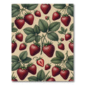 Botanical Crimson Strawberry Garden Harvest Rug