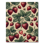 Botanical Crimson Strawberry Garden Harvest Rug