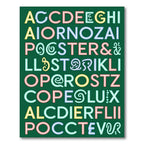 Alphabet Collage In Pastel Colors Rug