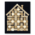 Woven Houndstooth Beige Plaid House Art Rug