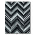 Monochromatic Gray Geometric Chevron Rug