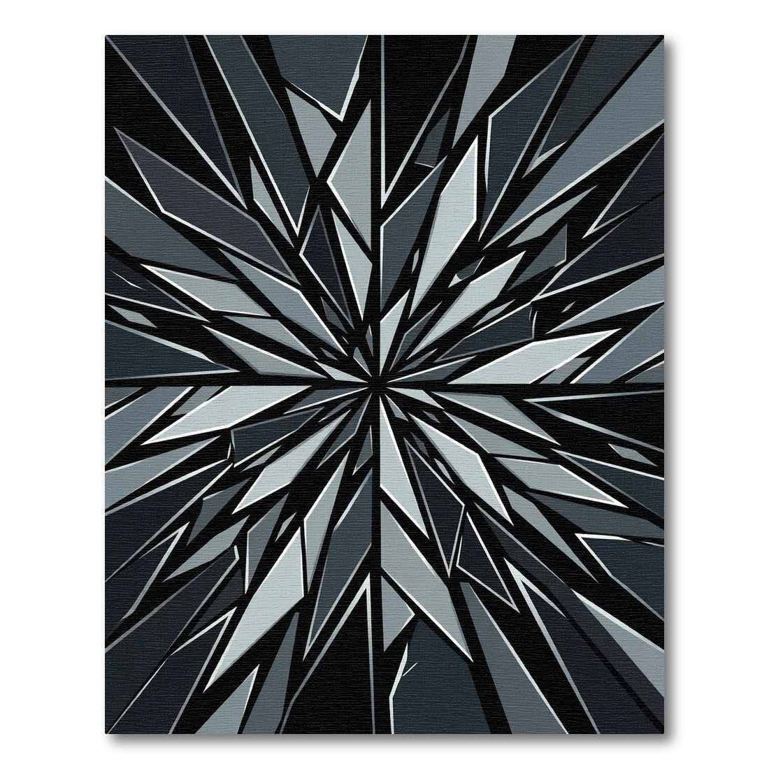 Monochromatic Shattered Geometric Explosion Rug
