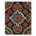 Vibrant Geometric Tribal Sun Medallion Rug